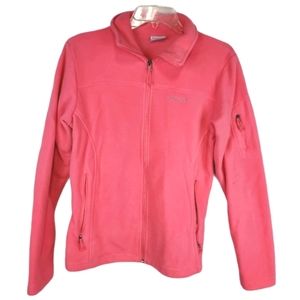 Columbia Womens pink zip up fleece size Medium